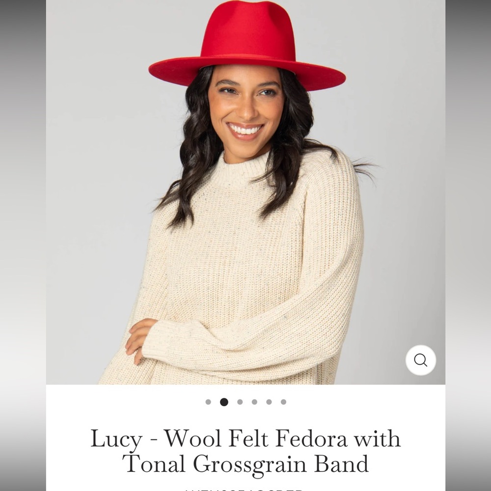 San Diego Hat Company Red Wool Felt Fedora